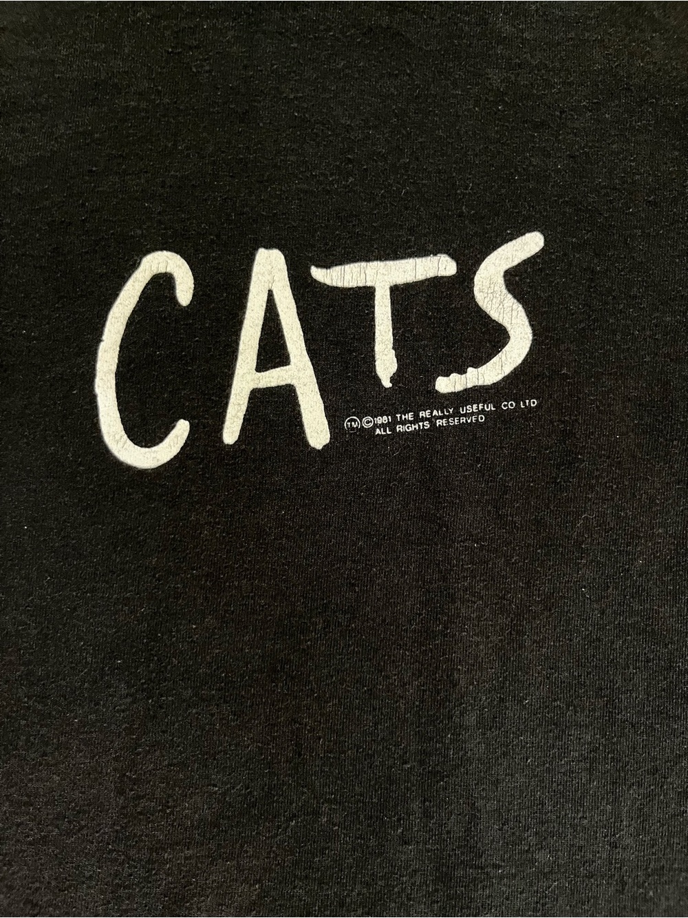 Vintage Cats Musical T Shirt Broadway Theater Cat Eyes Double Sided USA Made - Picture 4 of 10